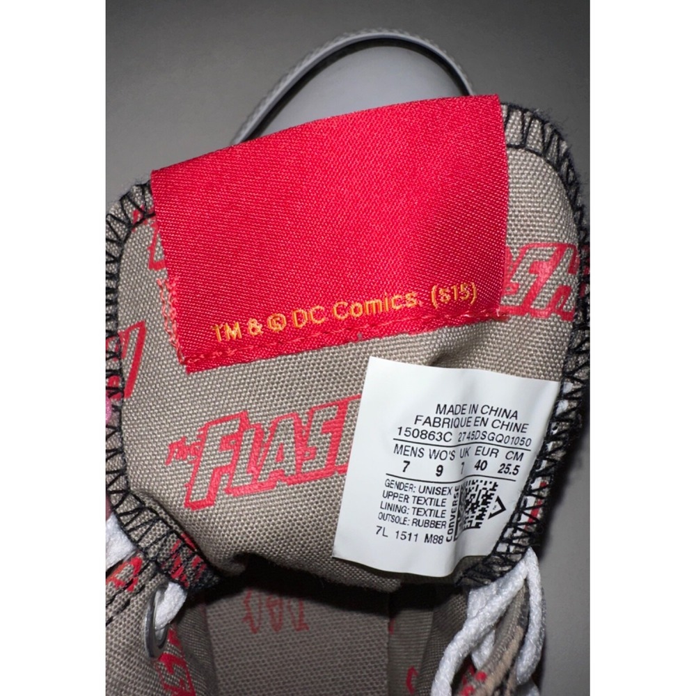 RARE VTG Converse High Top "The Flash Gordon" DC Comic Unisex Shoe SneakerSZ 7/9 - Picture 6 of 7